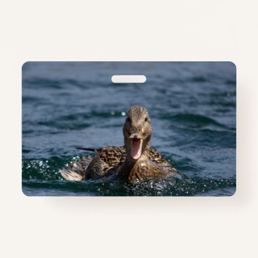 Eten met open bek badge (Voorkant)