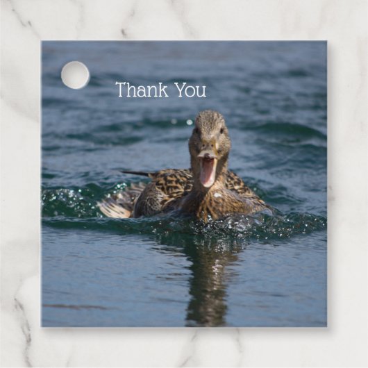 Eten met open bek bedankjes labels (Voorkant)