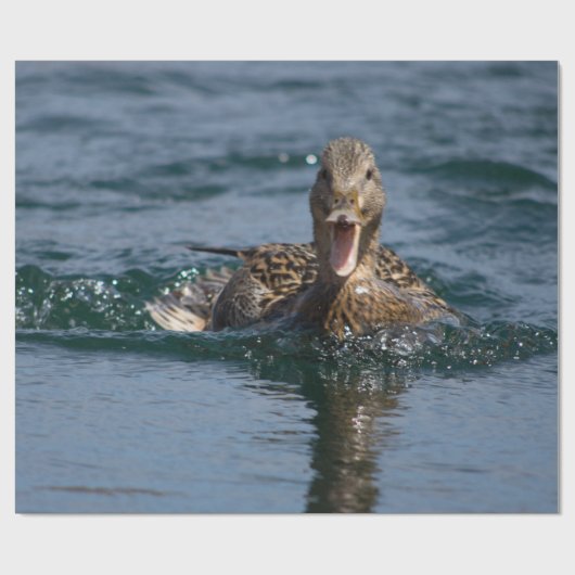 Eten met open bek cadeaupapier (Vlak)