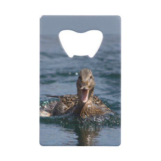 Eten met open bek creditkaart flessenopener (Achterkant)