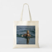 Eten met open bek tote bag (Achterkant)