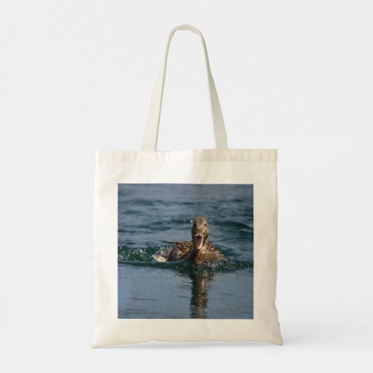 Eten met open bek tote bag (Achterkant)