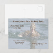 Eten met open bek uitnodiging briefkaart (Voorkant / Achterkant)