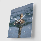 Eten met open bek vierkante klok (Hoek)