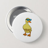 Eten met zonnebril ronde button 7,6 cm (Voorkant /achterkant)