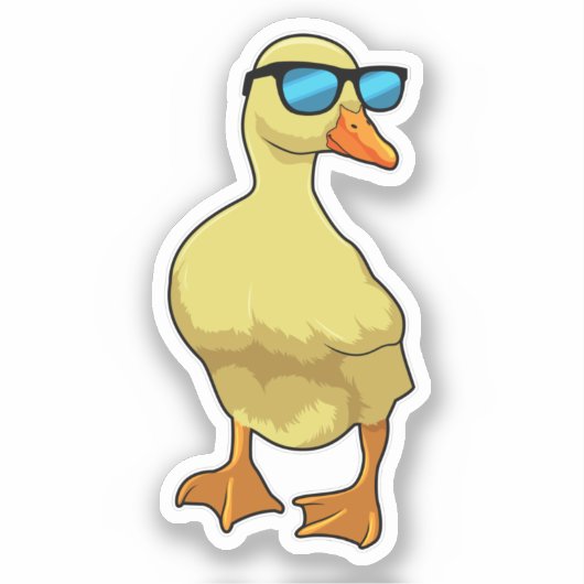 Eten met zonnebril sticker (Voorkant)