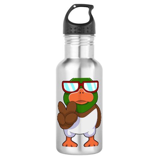 Eten met zonnebril waterfles  (Voorkant)
