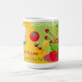 Eten om te leven dieet en gewichtsverlies koffiemok (Center)