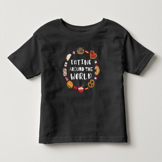 Eten over de hele wereld kinder shirts (Voorkant)