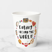 Eten over de hele wereld papieren bekers (Achterkant)