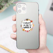 Eten over de hele wereld sticker (Telefoon)