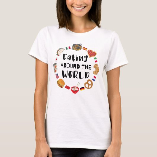 Eten over de hele wereld t-shirt (Voorkant)