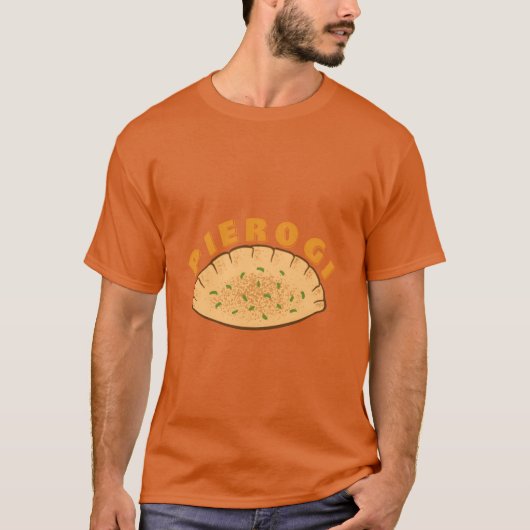 Eten Pierogi grappig T-shirt (Voorkant)