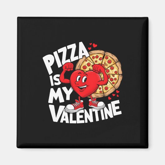 Eten Pizza is mijn Valentijn Sterke Hart Meme Vale Magneet (Voorkant)