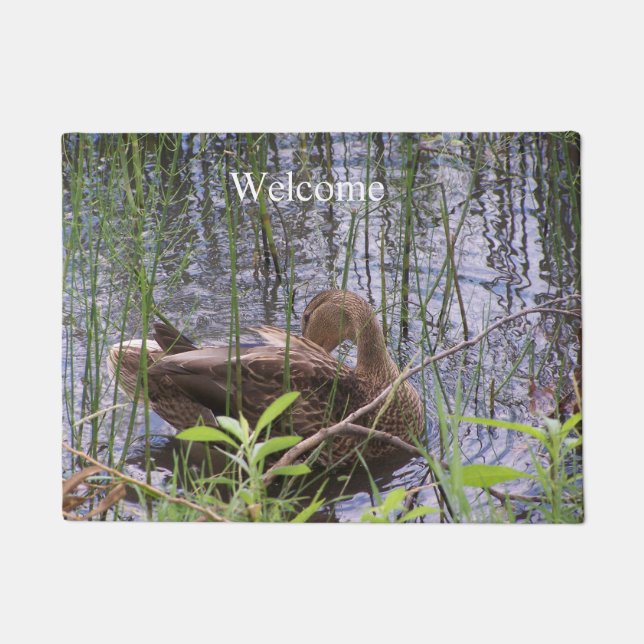 Eten Preening in de Leden Deurmat (Voorkant)