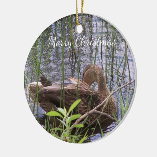 Eten Preening in de Leden Keramisch Ornament (Links)