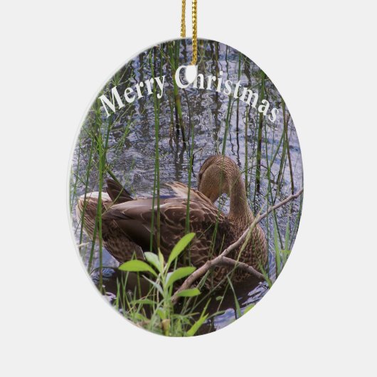 Eten Preening in de Leden Keramisch Ornament (Rechts)