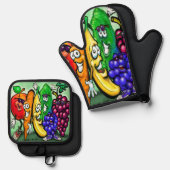 Eten Regenboog Ovenwant & Pannenlap Set (Voorkant / Achterkant)