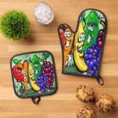 Eten Regenboog Ovenwant & Pannenlap Set (Top down)