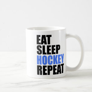 Eten Slaap Hockey Herhaal Ijsveld Schaatsen Canada Koffiemok