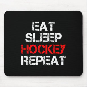 Eten Slaap Hockey Herhaal Ijsveld Schaatsen Canada Muismat