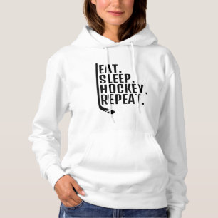 Eten Slaap Hockey Herhalen Hoodie