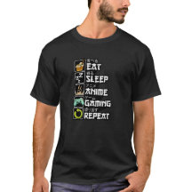 Eten Slapen Anime Gamen Herhalen Grappige Gamer An