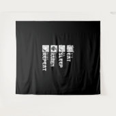 Eten Slapen Anime Herhalen Cadeau Idee Cosplayer Wandkleed (Voorkant (horizontaal))