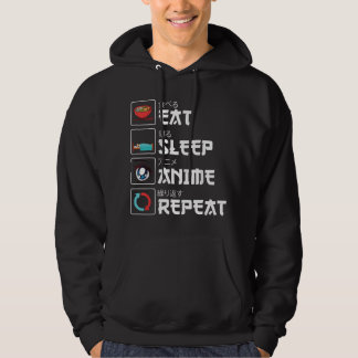 Eten Slapen Anime Herhalen Grappige Manga Otaku Me Hoodie