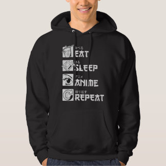 Eten Slapen Anime Herhalen Hoodie