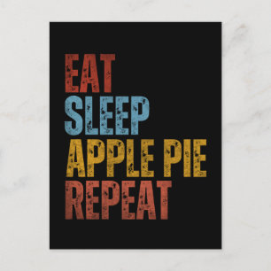 ETEN SLAPEN APPELTAART HERHAAL BRIEFKAART