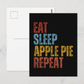 ETEN SLAPEN APPELTAART HERHAAL BRIEFKAART (Voorkant / Achterkant)