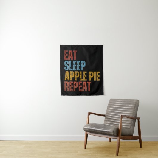 ETEN SLAPEN APPELTAART HERHALEN WANDKLEED (In situ)