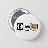 eten slapen backgammon ronde button 5,7 cm (Voorkant /achterkant)