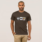 eten slapen backgammon t-shirt (Voorkant volledig)