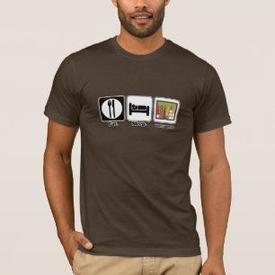 eten slapen backgammon t-shirt