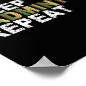 Eten Slapen Badminton Herhalen Poster (Hoek)