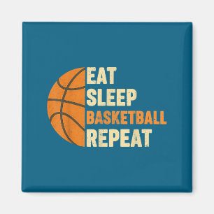 Eten slapen basketbal herhaal sportfans basketbal magneet