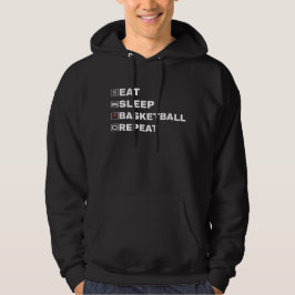 Eten slapen basketbal herhalen hoodie