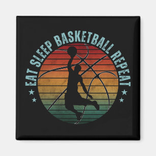 ETEN SLAPEN BASKETBAL HERHALEN MAGNEET