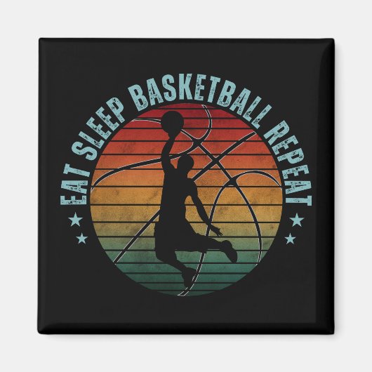 ETEN SLAPEN BASKETBAL HERHALEN MAGNEET (Voorkant)