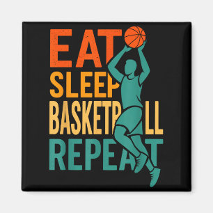 Eten slapen basketbal herhalen magneet