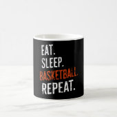 Eten Slapen Basketbal Herhalen Retro Vintage Koffiemok (Center)