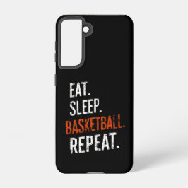 Eten Slapen Basketbal Herhalen Retro Vintage Samsung Galaxy Hoesje