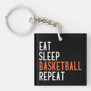 Eten Slapen Basketbal Herhalen Sleutelhanger