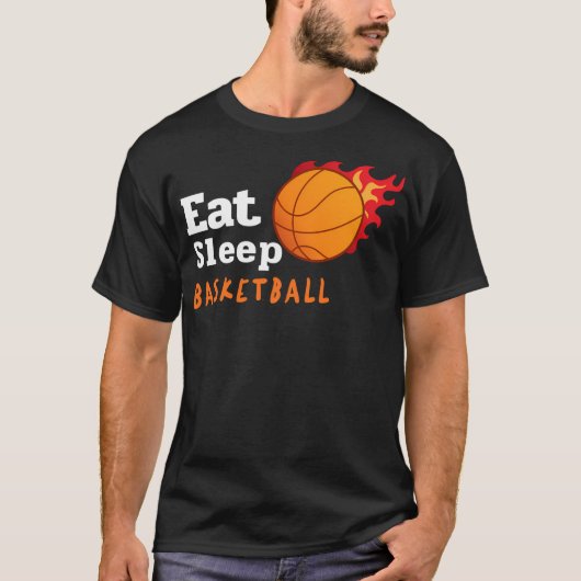 Eten Slapen Basketbal T-shirt (Voorkant)