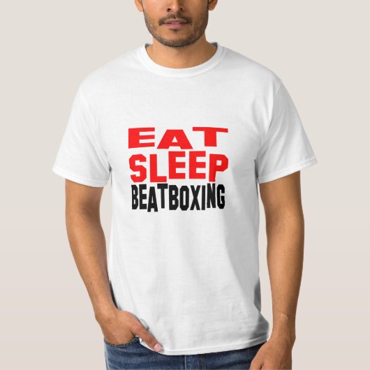 Eten Slapen Beatboxen T-shirt (Voorkant)