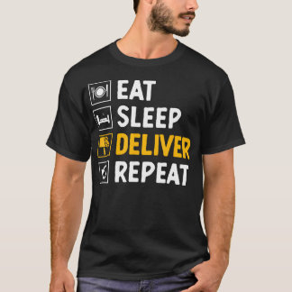 Eten Slapen Bezorgen Herhaal Postbode Postbestelle T-shirt