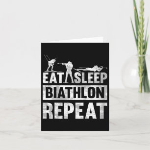 Eten Slapen Biatlon Herhalen Motief Voor Een Biatl Kaart