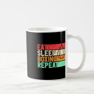 Eten Slapen Boksen Herhalen Retro Mma Vechters Kic Koffiemok